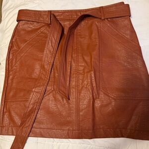 ShinesdarWomen's  Skirt Brown 55% Polyurethane and 55%Viscose size M